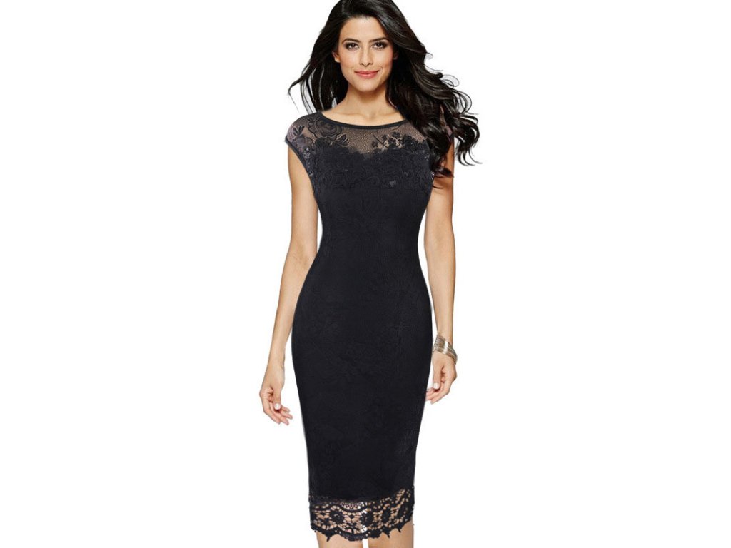 Čipkované spoločenské šaty